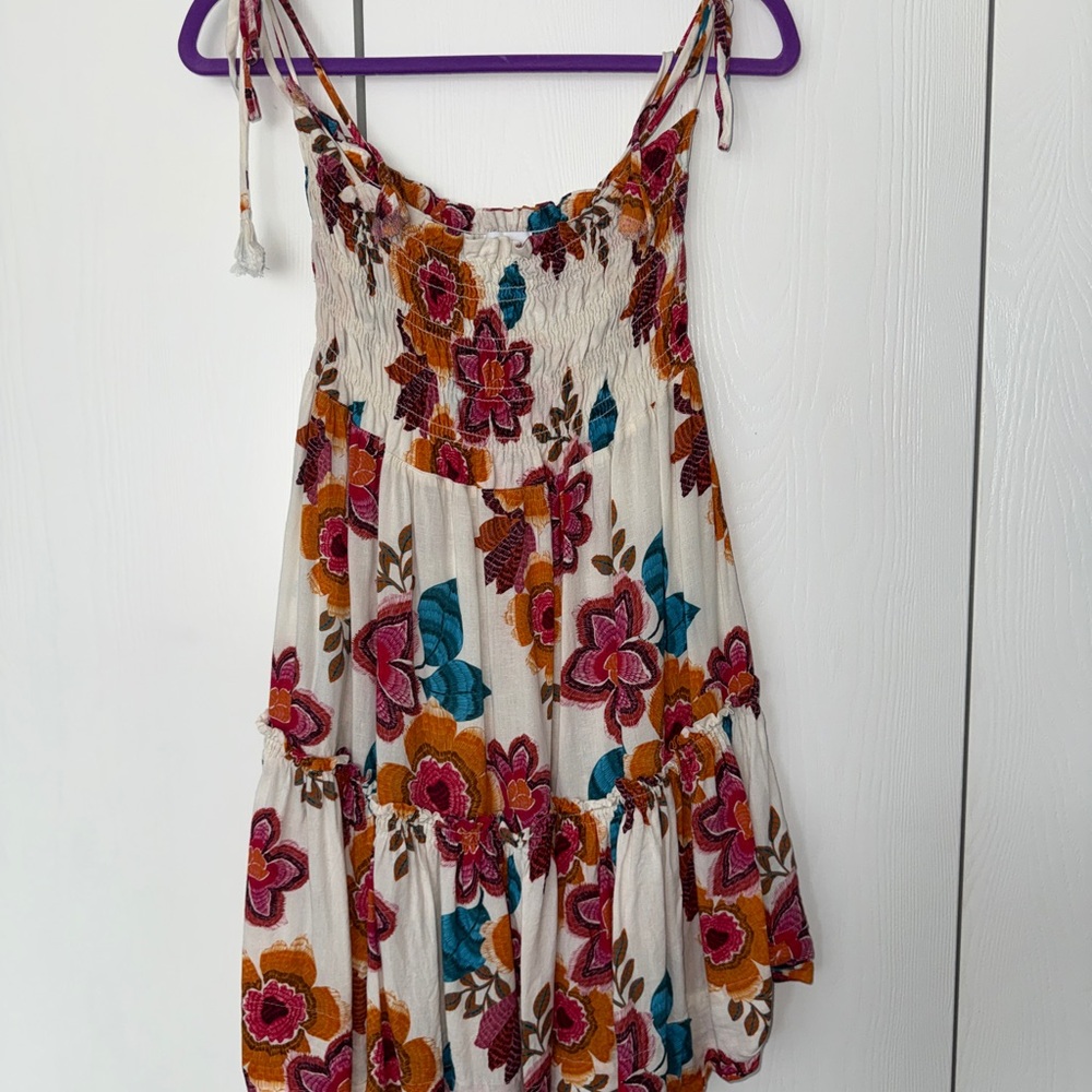 Floral Tiered Sundress with Tie Straps